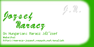 jozsef maracz business card